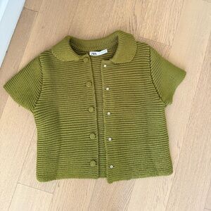 Zara Olive Knit Sweater